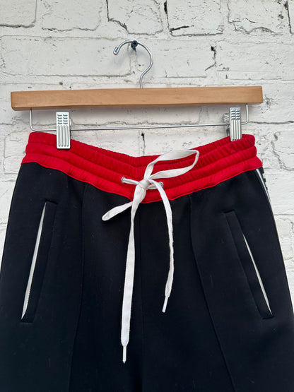Miu Miu Black Sweatpants Red Trim