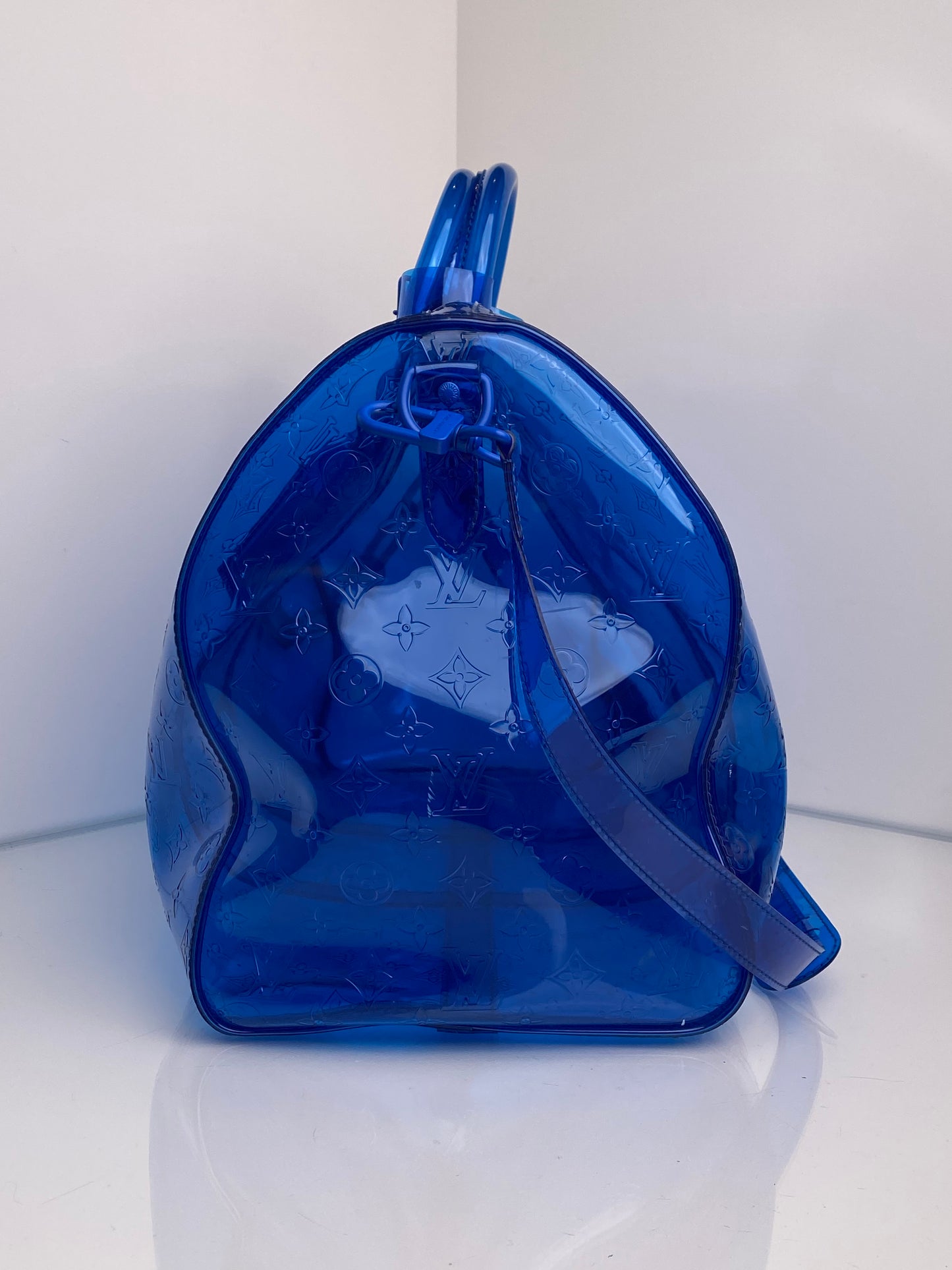 Louis Vuitton Blue Clear Keepall 50