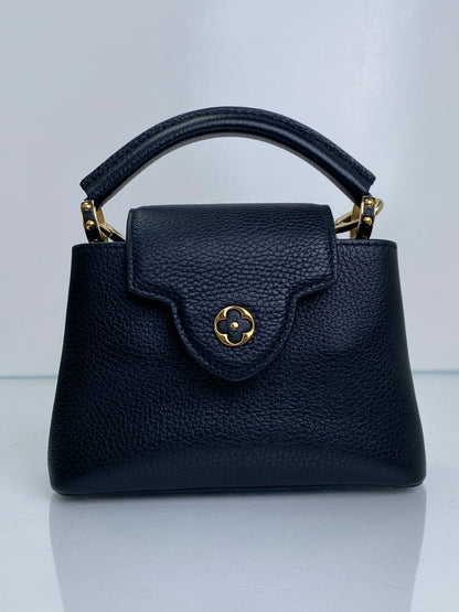 Louis Vuitton Black Mini Capucines Bag GHW