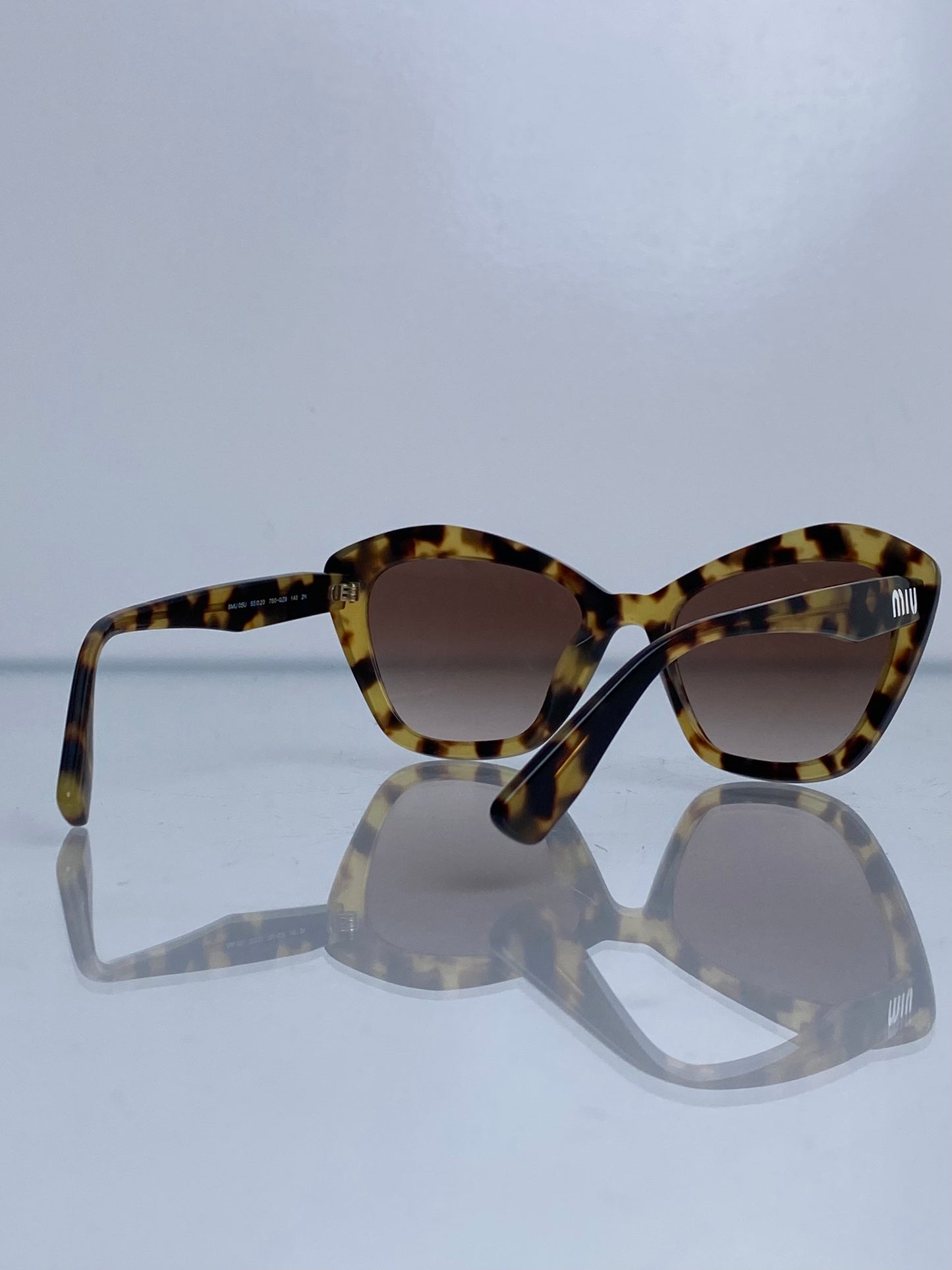 Miu Miu Tortoise & White Cat Eye Sunglasses