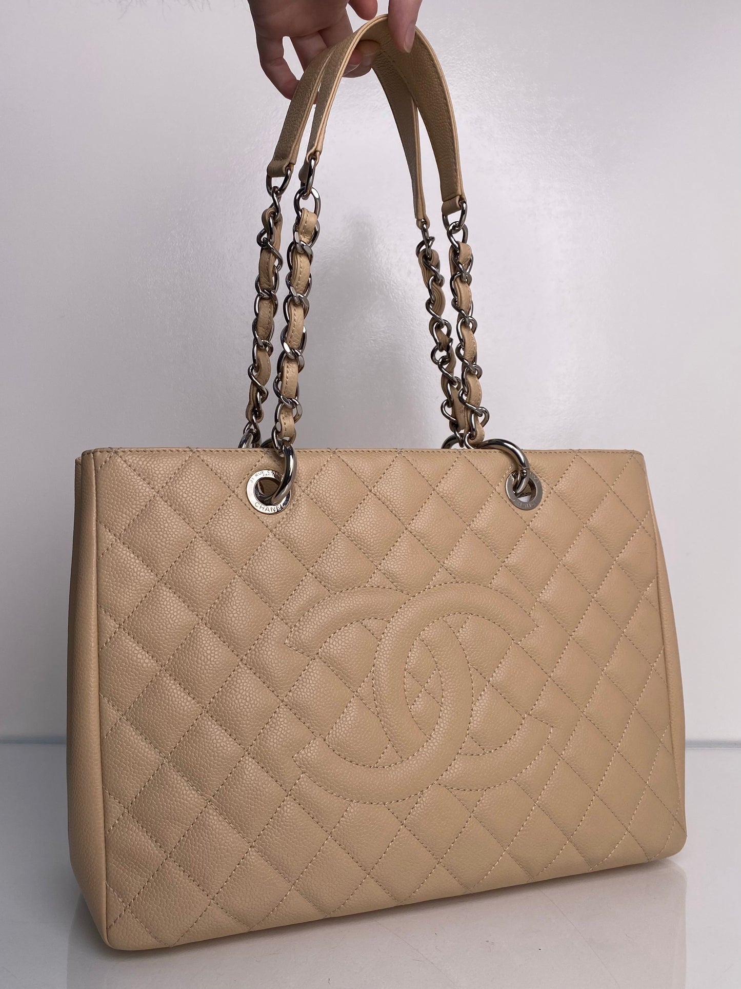 Chanel GST Beige Caviar SHW #15