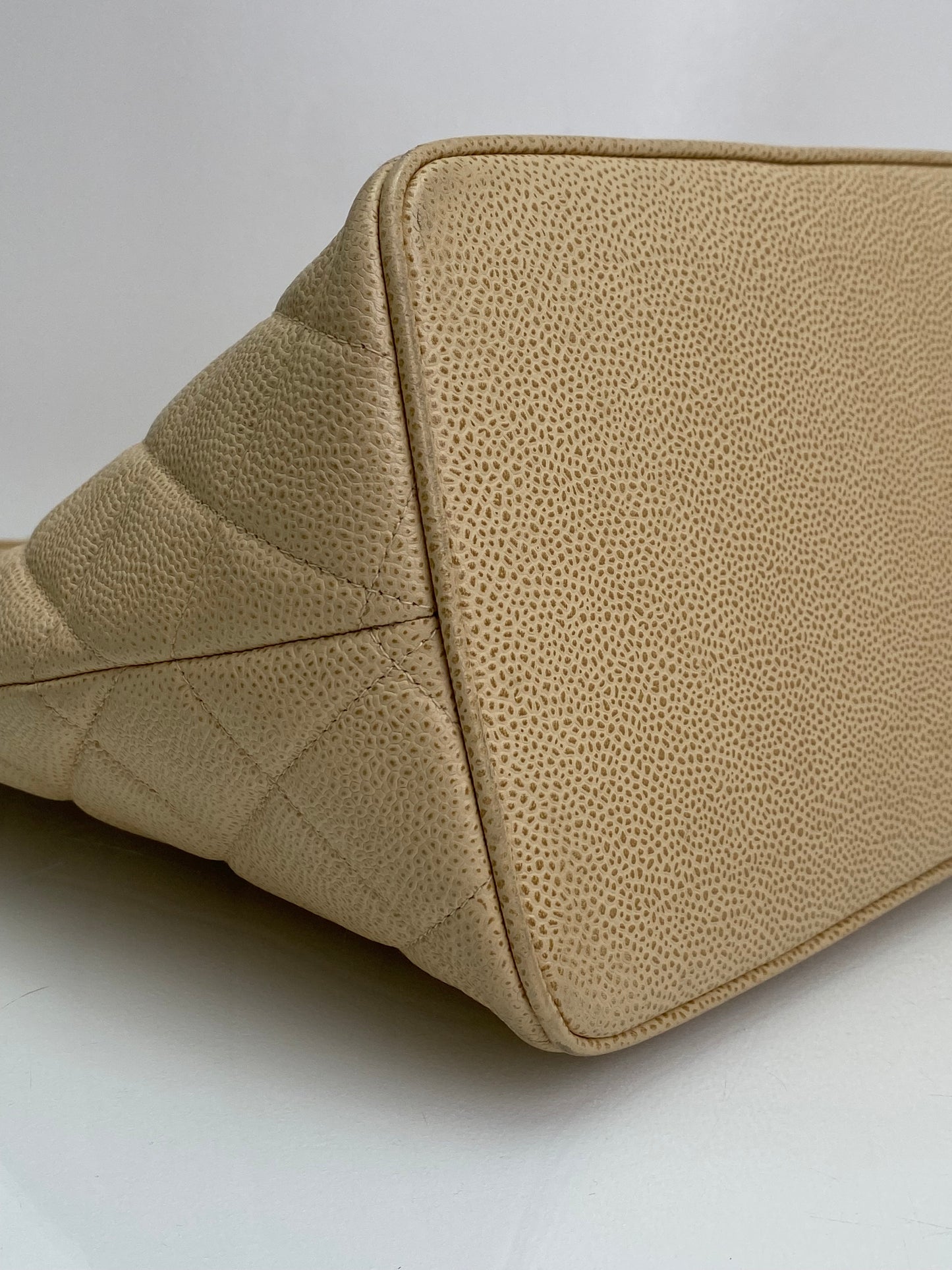 Chanel Beige Medallion CC Caviar Tote Bag GHW #07