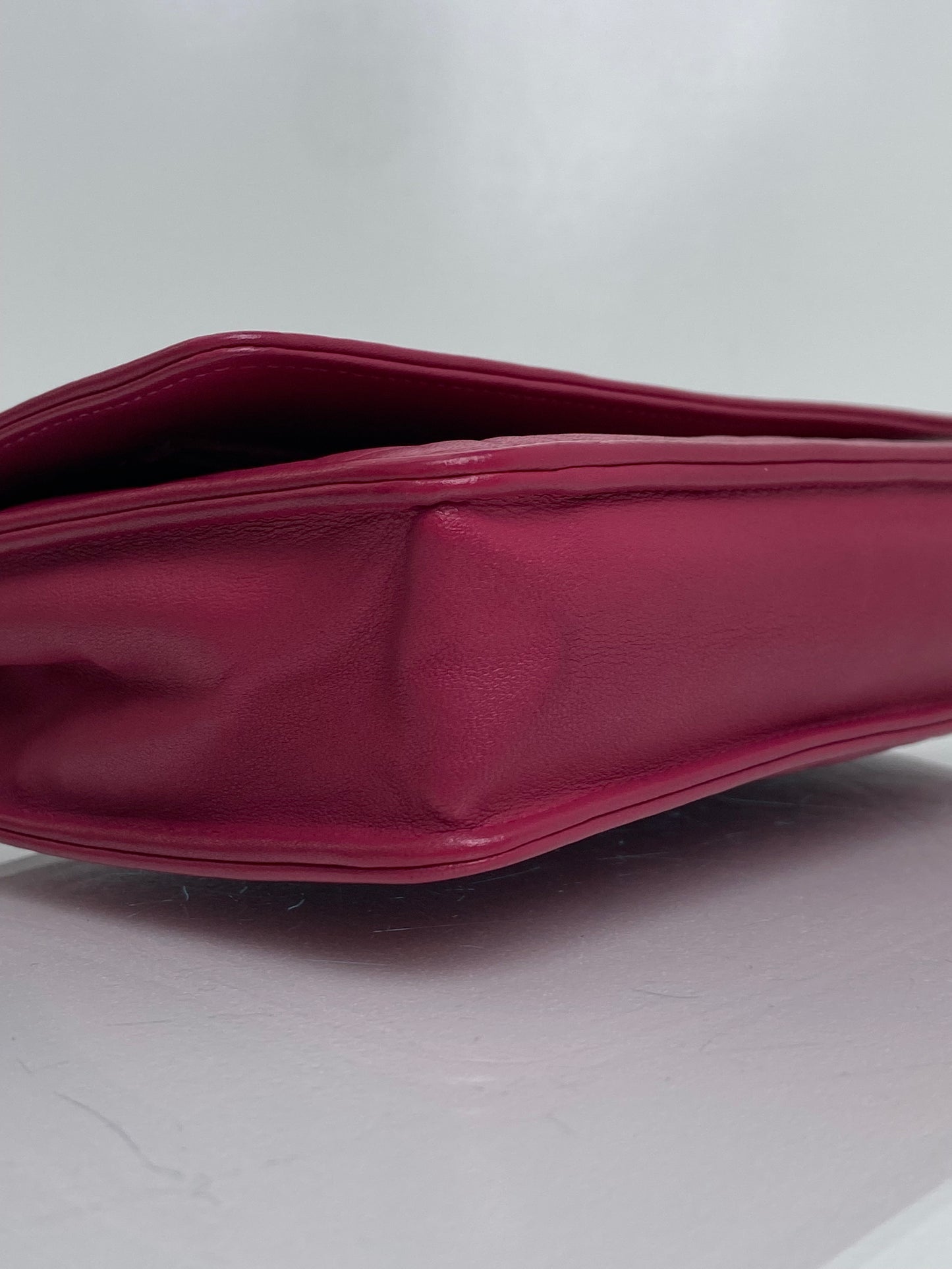 Chanel Pink Camellia Embossed Leather WOC GHW