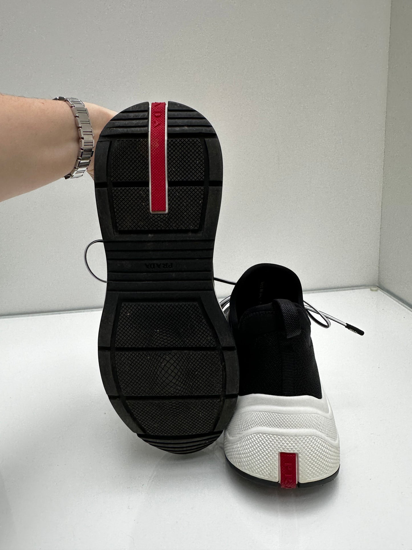 Prada Black Sneakers, 6.5