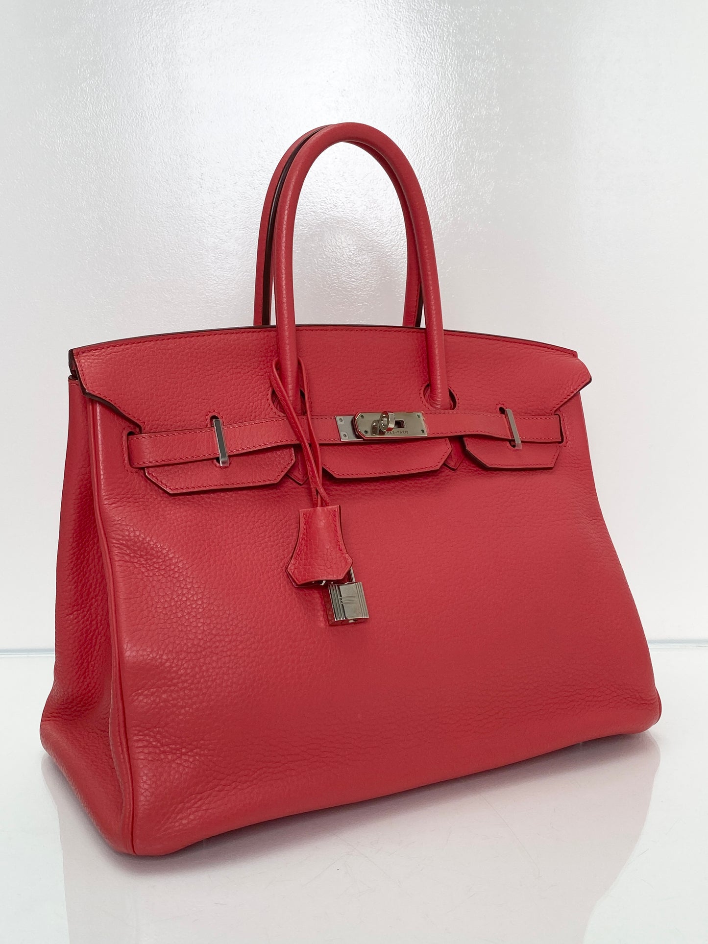 Hermes Birkin 35 Bougainvillea Clemence PHW #N