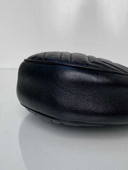 Gucci Black GG Round Marmont GHW