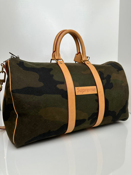 Louis Vuitton x Supreme Canvas Monogram Keepall 45