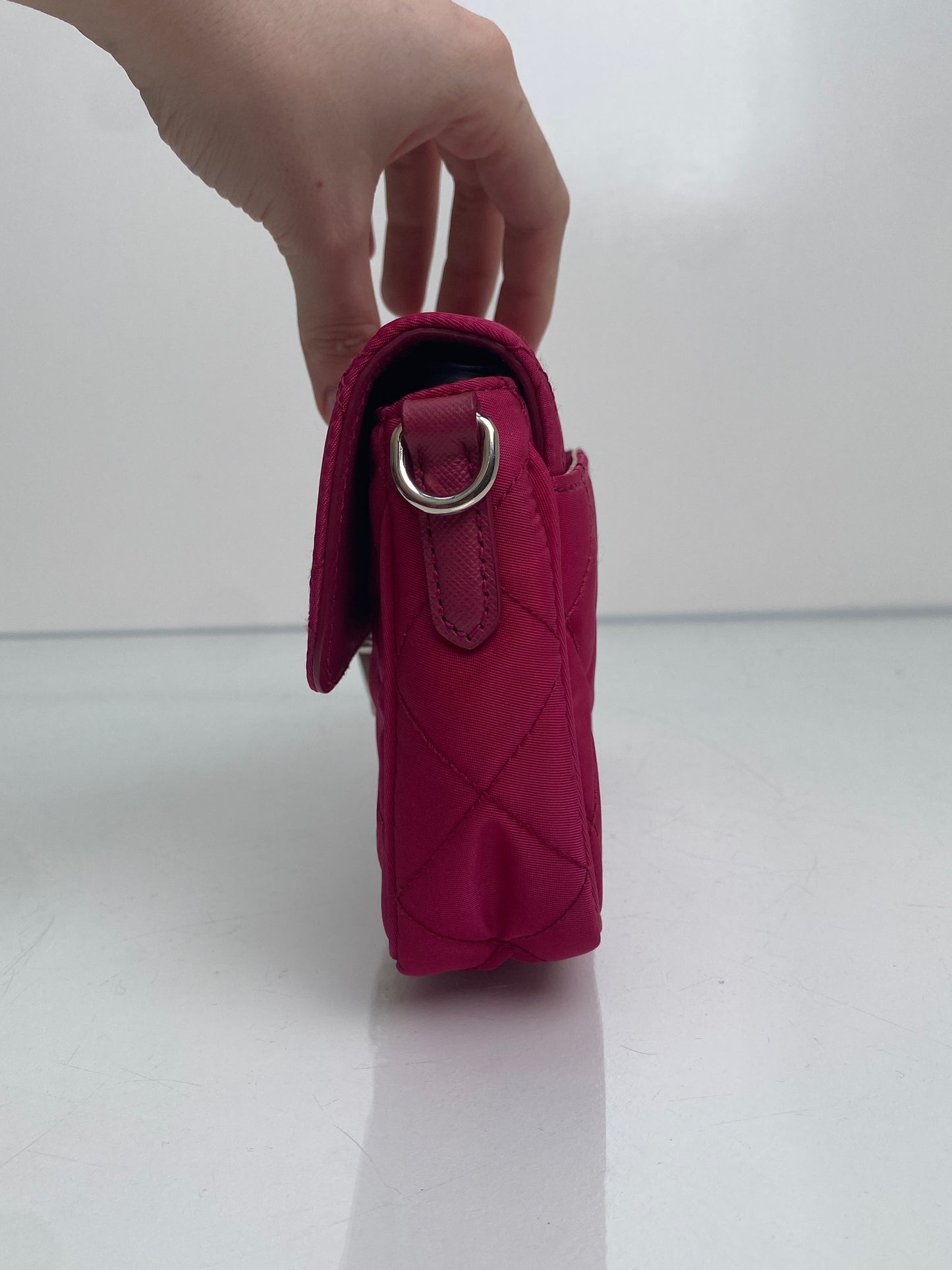 Prada Pink Tessuto Crossbody Bag SHW