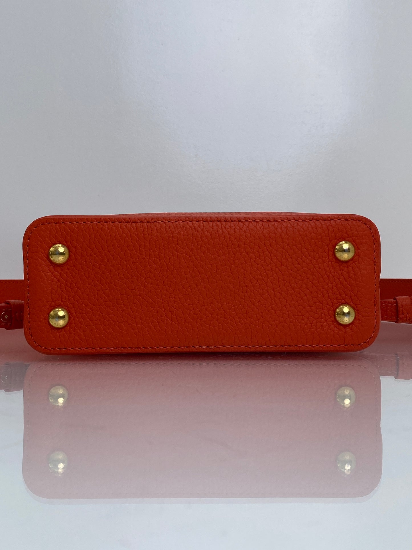 Louis Vuitton Orange Python Capucine Bag GHW
