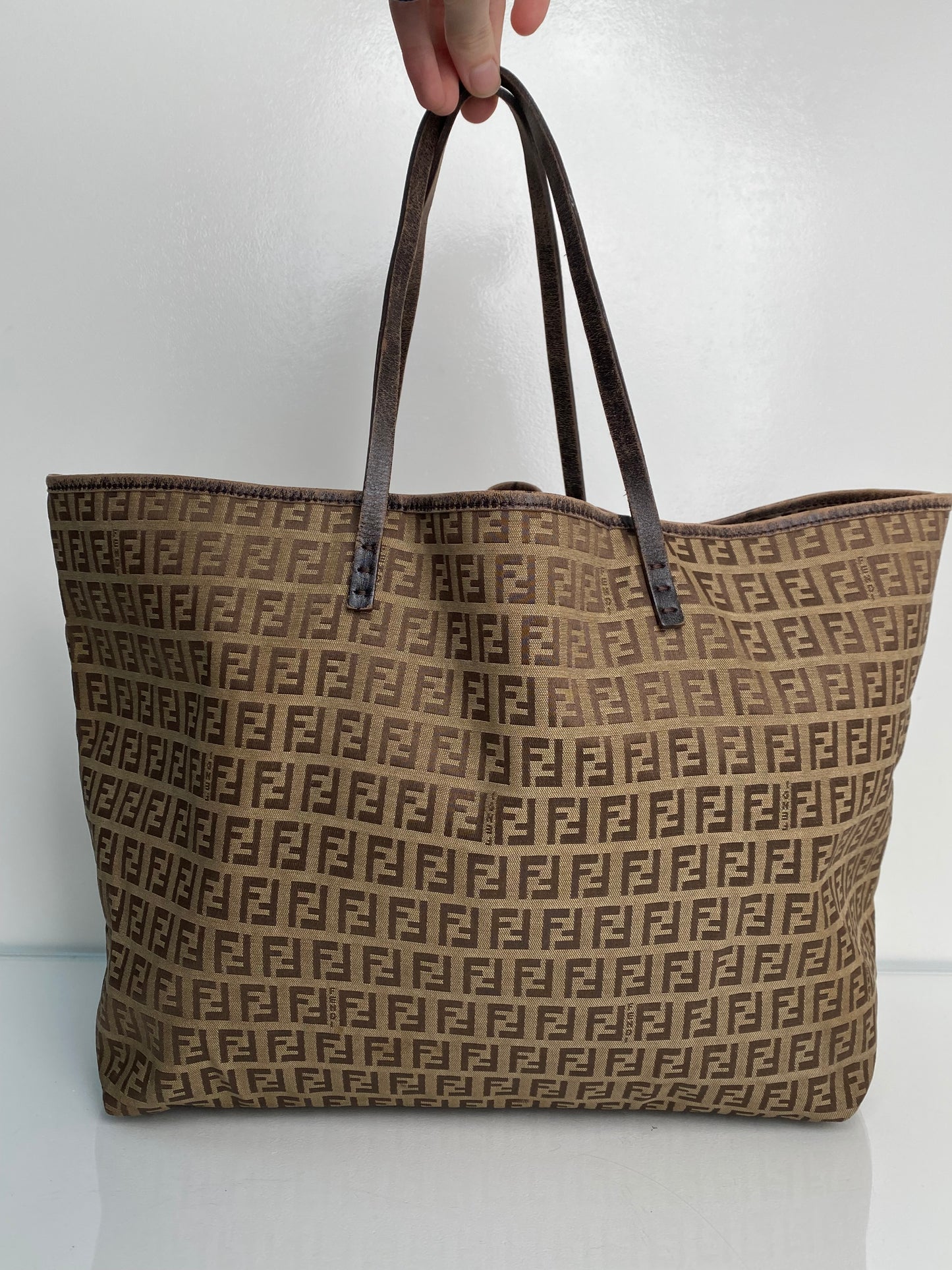 Fendi Light Brown Canvas Tote