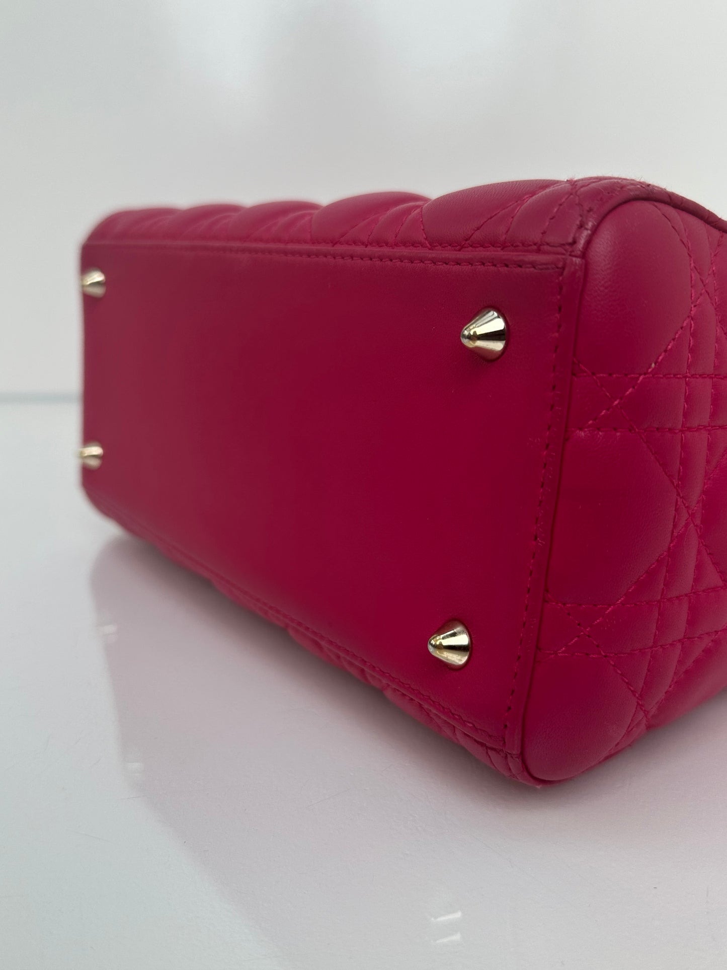 Dior Pink Cannage Lady Dior Bag GHW