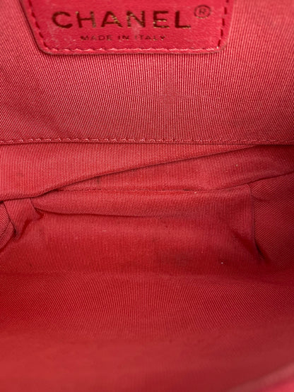 Chanel Pink Crumpled Glazed Lambskin Quilted Bum Bag GHW #25