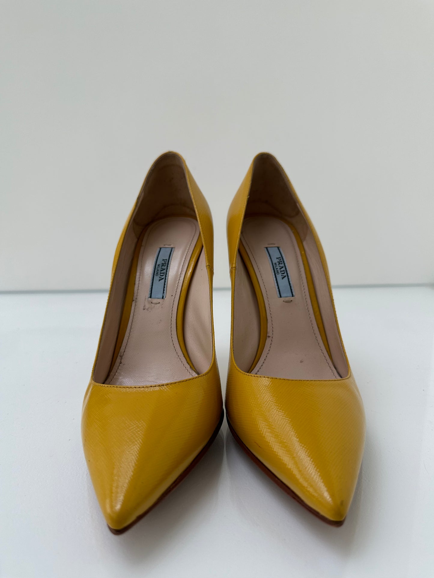 Prada Yellow Heels, 38.5