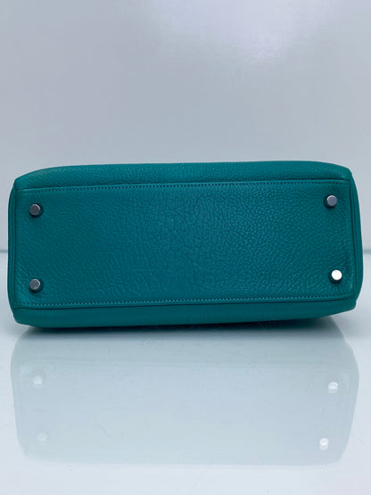 Hermes Kelly 28 Lagoon Chèvre PHW #L