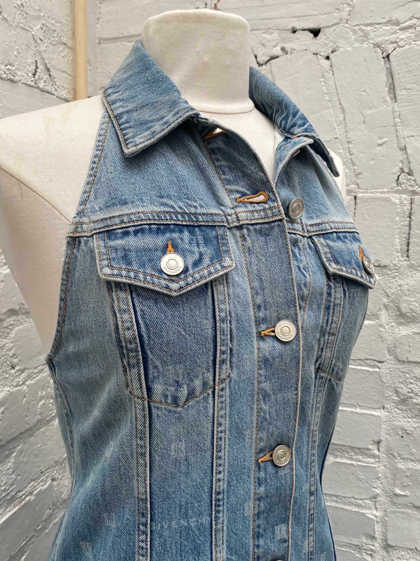 Givenchy Blue Denim Logo Dress, 38