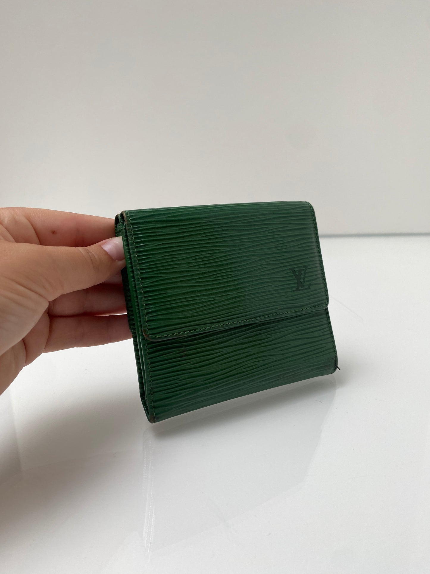 Louis Vuitton Green Epi Compact Wallet