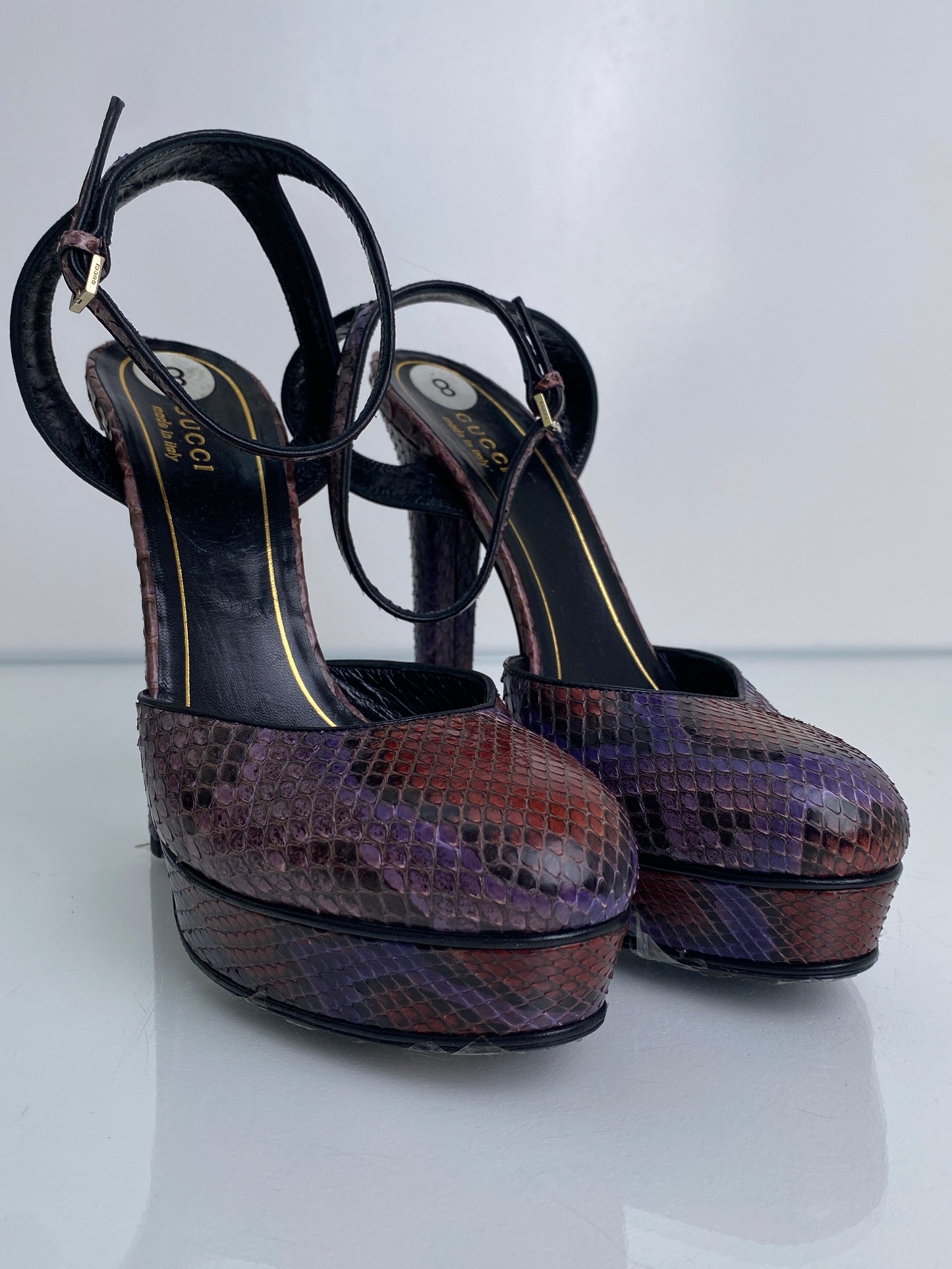 Gucci Python Heels, 38