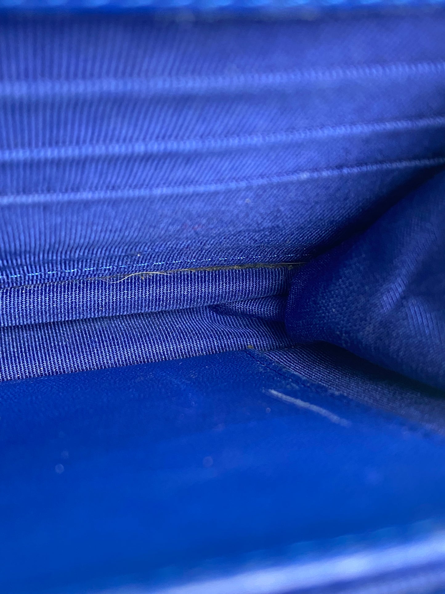 Chanel Blue Tweed Charms Wallet On Chain SHW