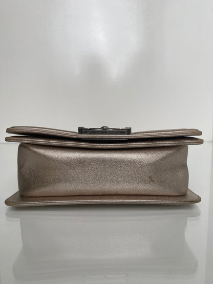 Chanel Limited Edition Champagne Swarovski Small Boy Bag RHW #19