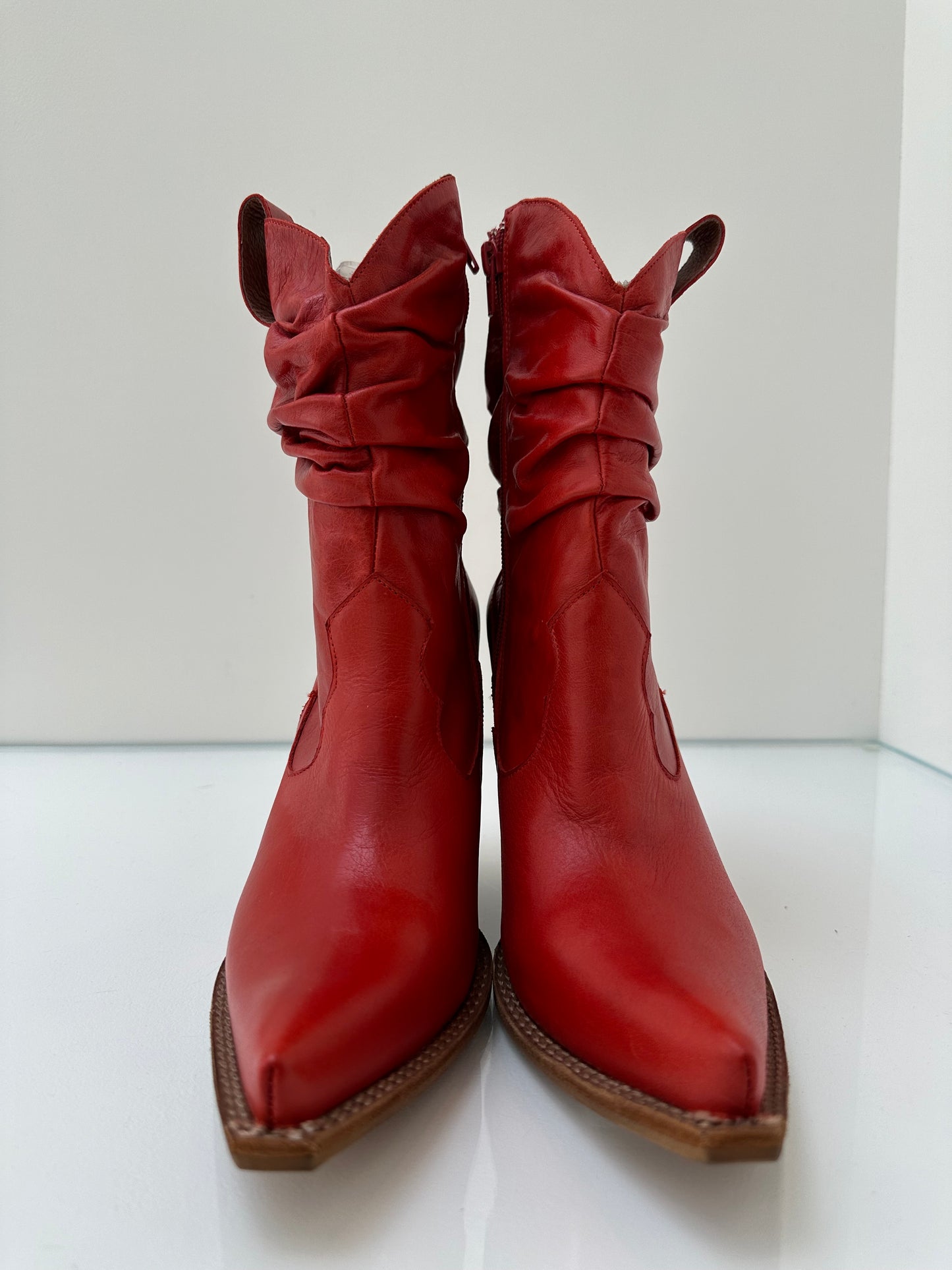 Jeffrey Campbell Red Cowboy Boots, 7