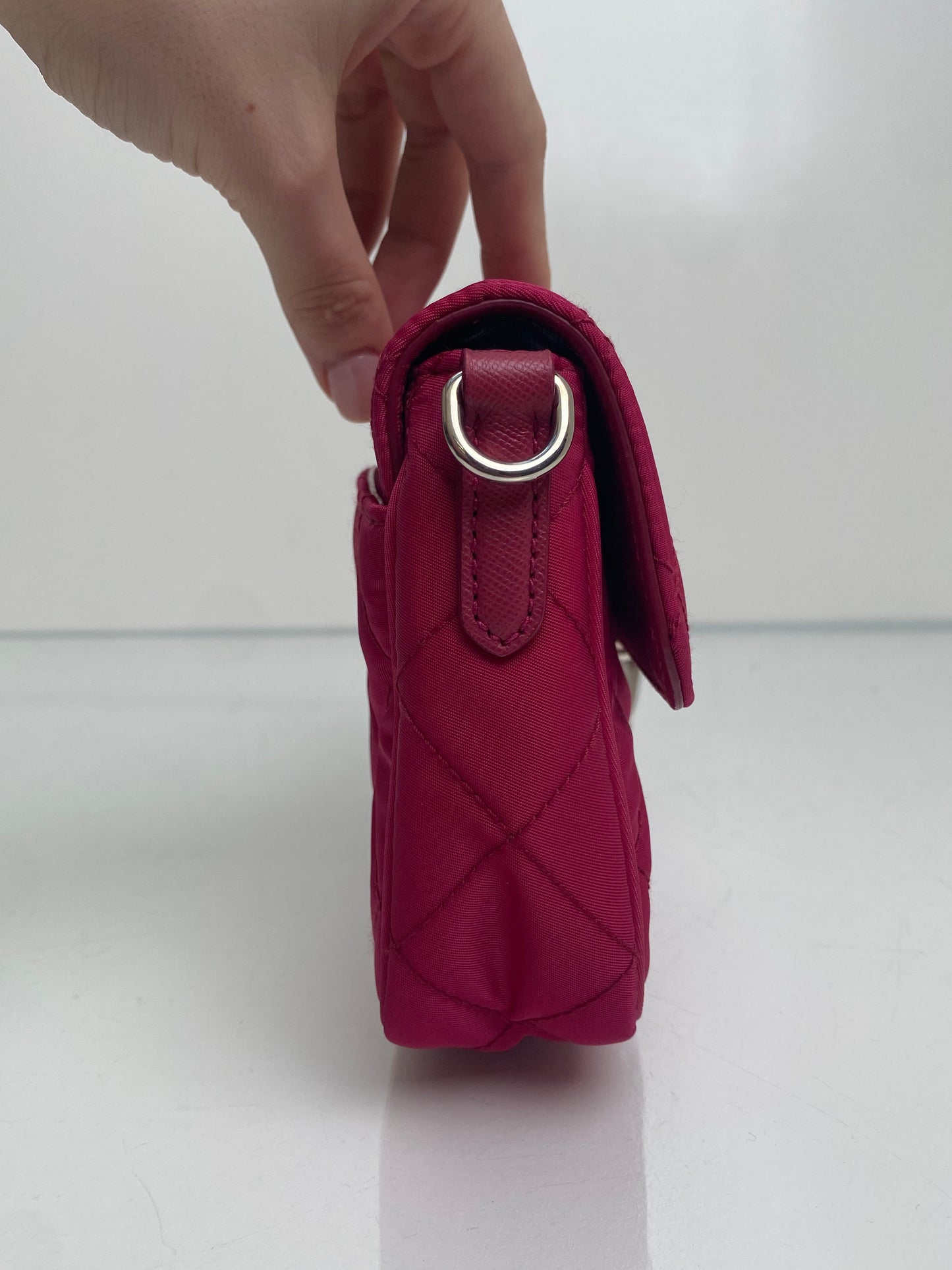 Prada Pink Tessuto Crossbody Bag SHW