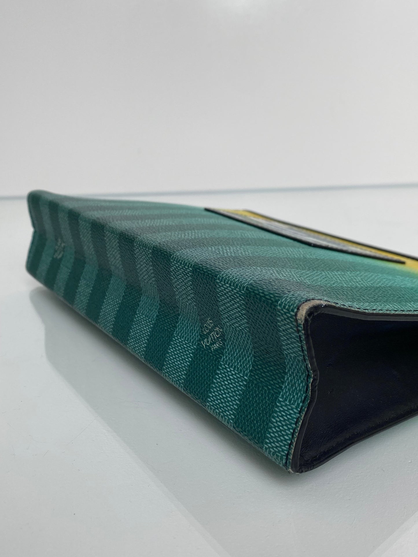 Louis Vuitton Blue, Yellow, & Black Gradient Voyage Pouch