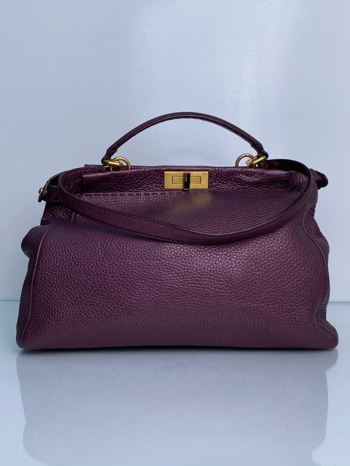 Fendi Purple XXL Peekaboo Bag GHW