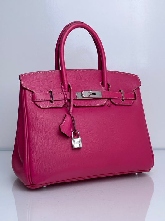 Hermes Birkin 30 Rose Tyrien/Tosca Candy Epsom PHW