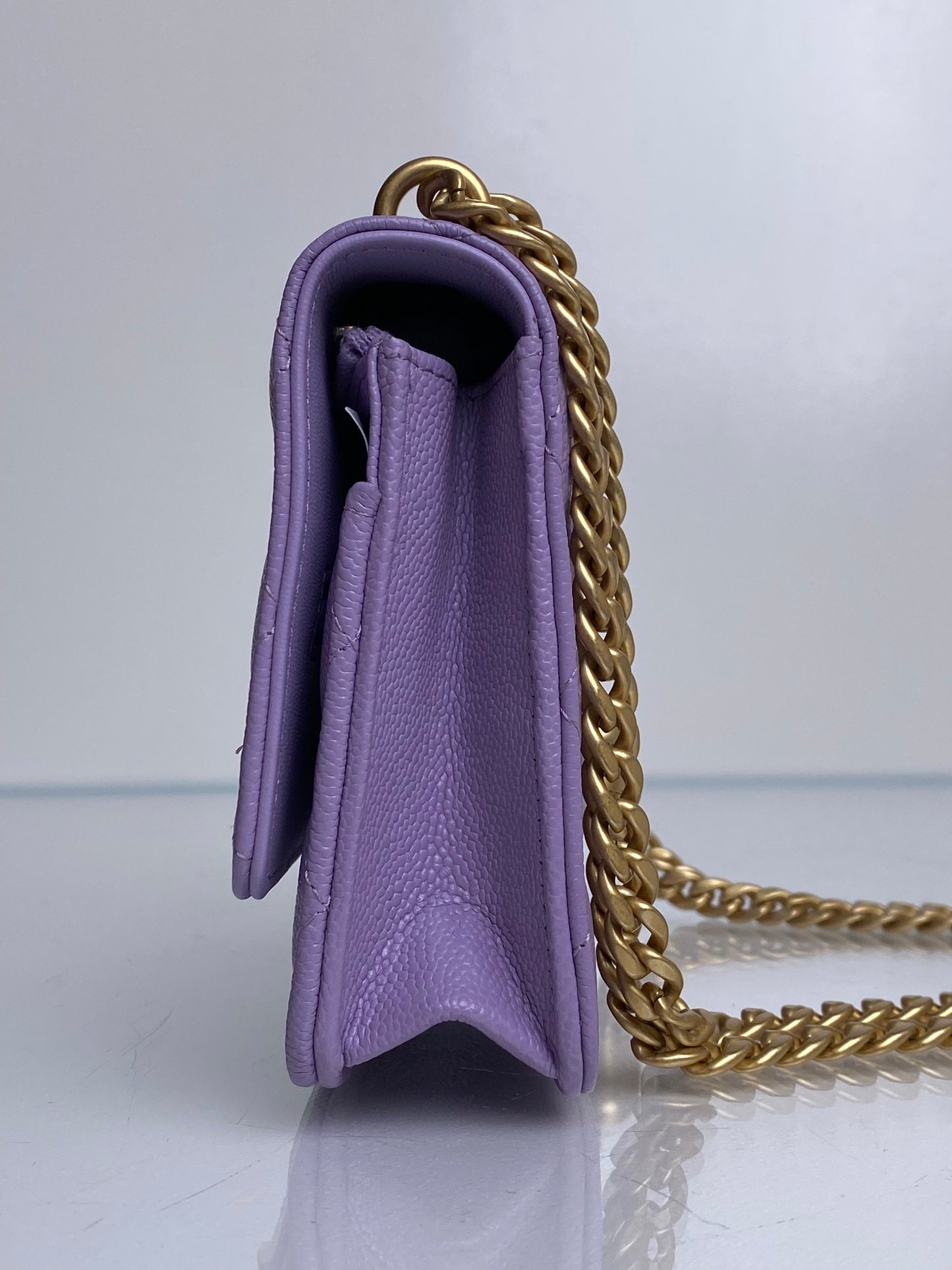 Chanel Lilac Coco Crush Caviar WOC Bag GHW