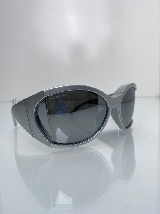 Balenciaga Silver Oversize Sunglasses
