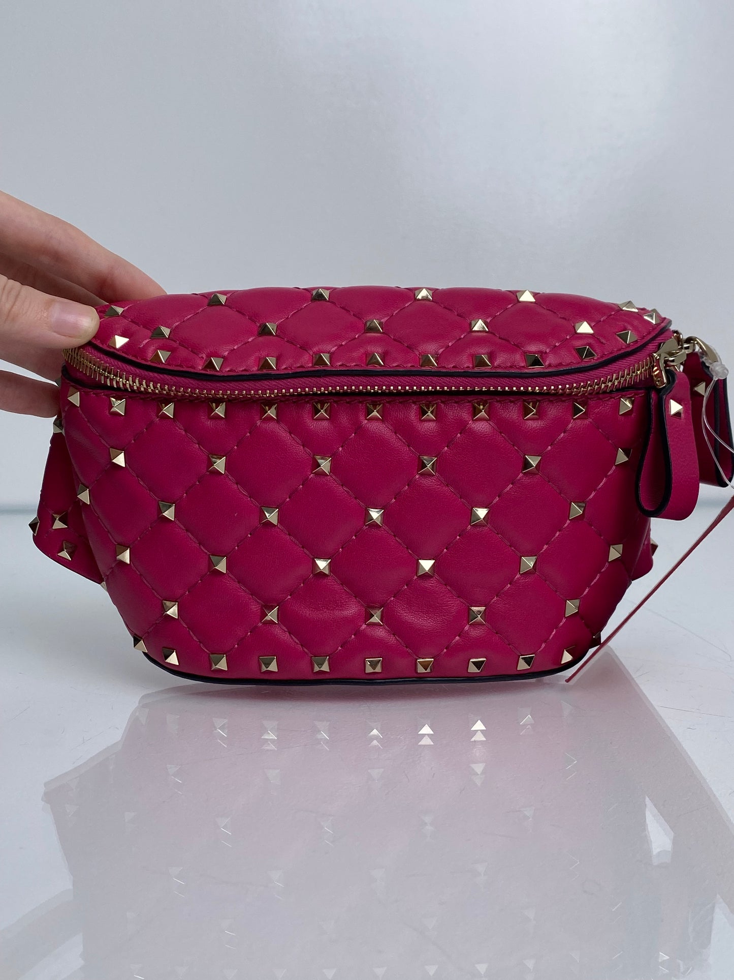 Valentino Pink Rockstud Bum Bag GHW, 85