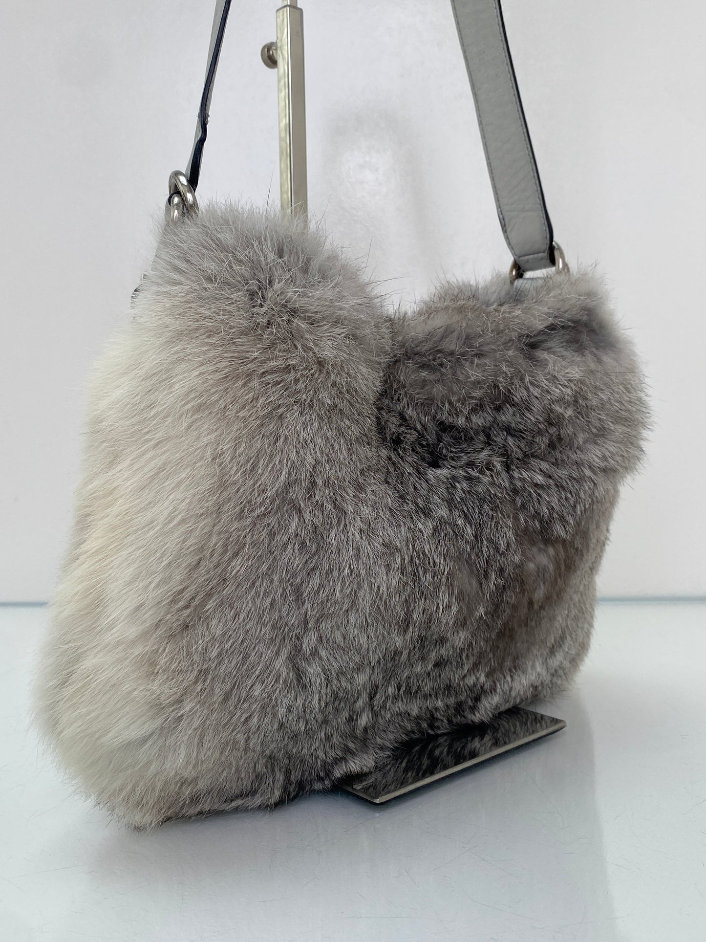 Celine Rabbit Fur Shoulder Bag SHW