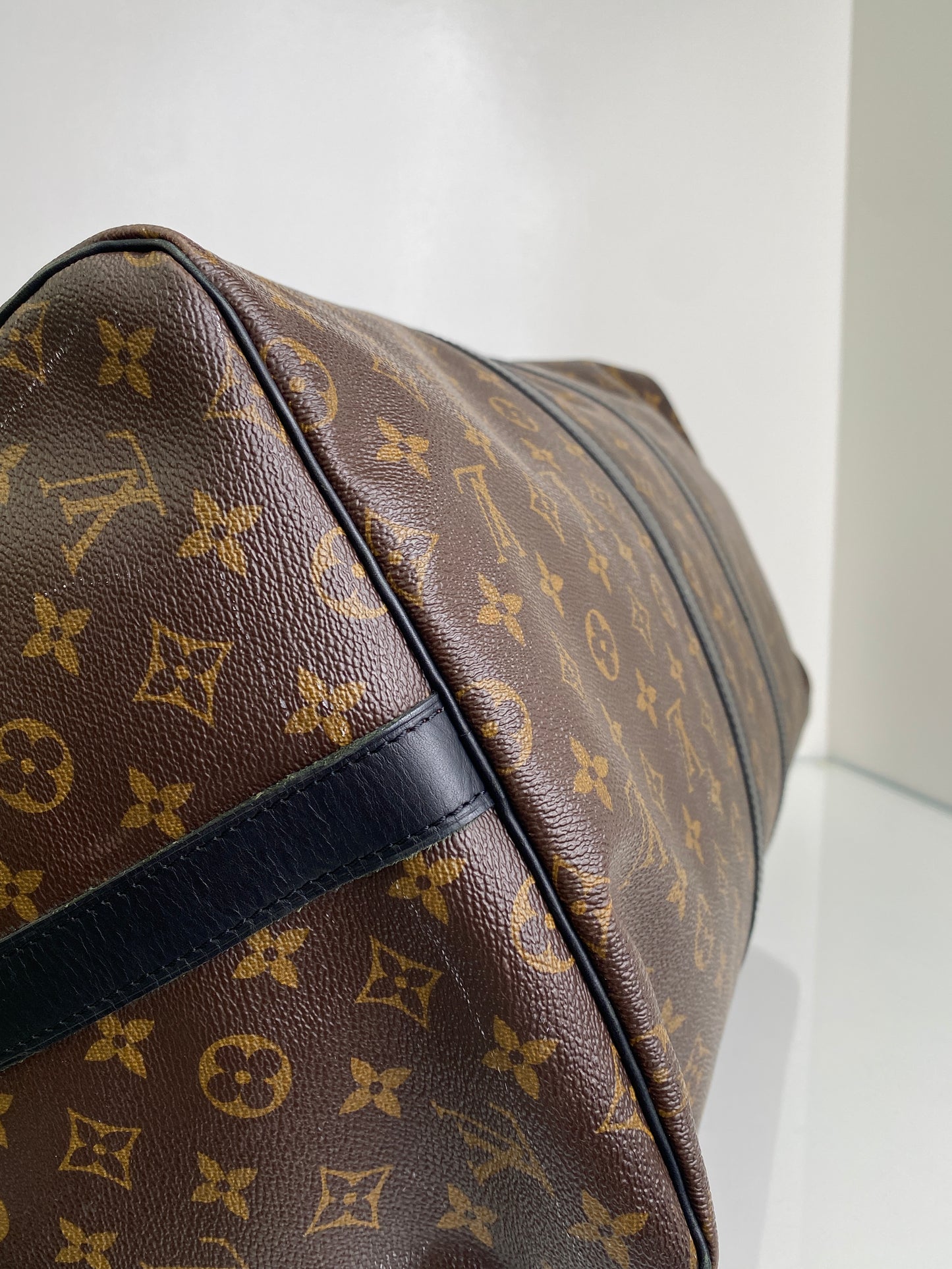 Louis Vuitton Keepall Bandouliere  Monogram Macassar 55 SHW