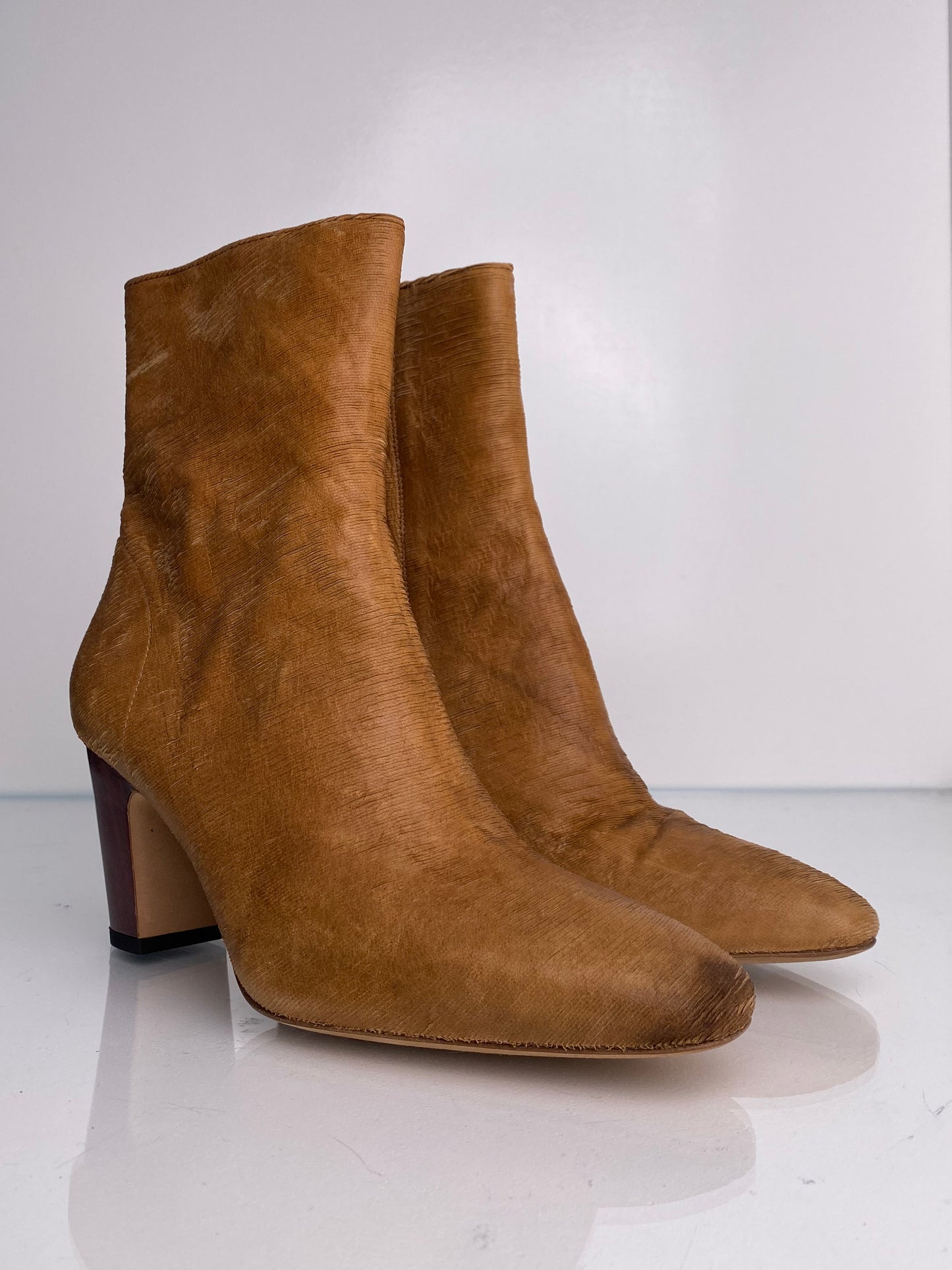 IRO Brown Suede & Wood Boots, 39