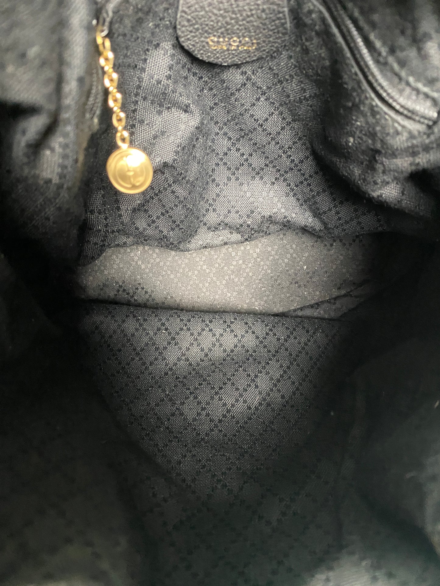 Gucci Vinatge Black Suede Bamboo Bucket Bag GHW