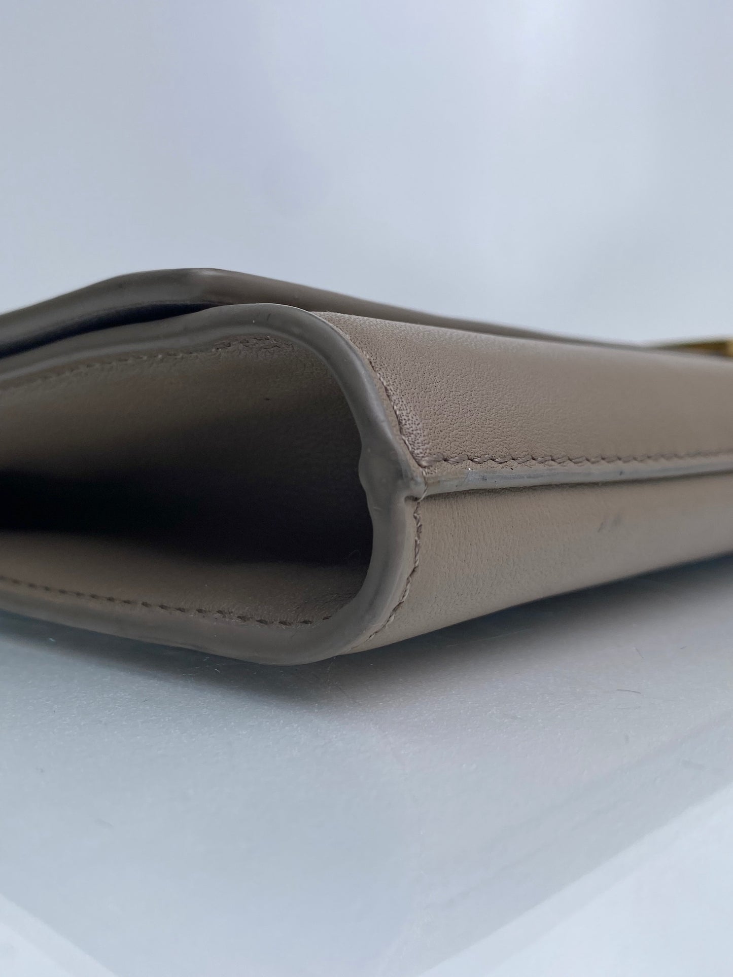 Saint Laurent Taupe Chyc Clutch GHW