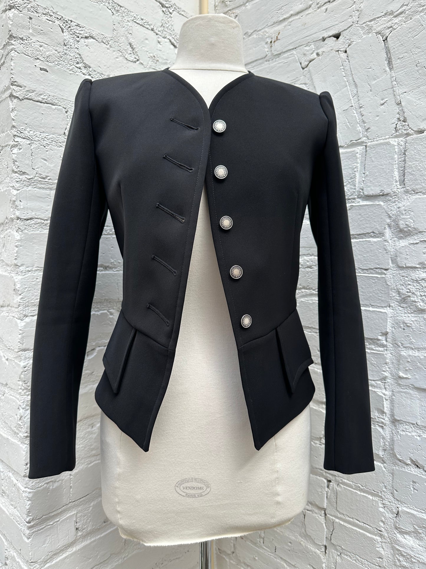 Louis Vuitton Black & Silver Blazer, 34