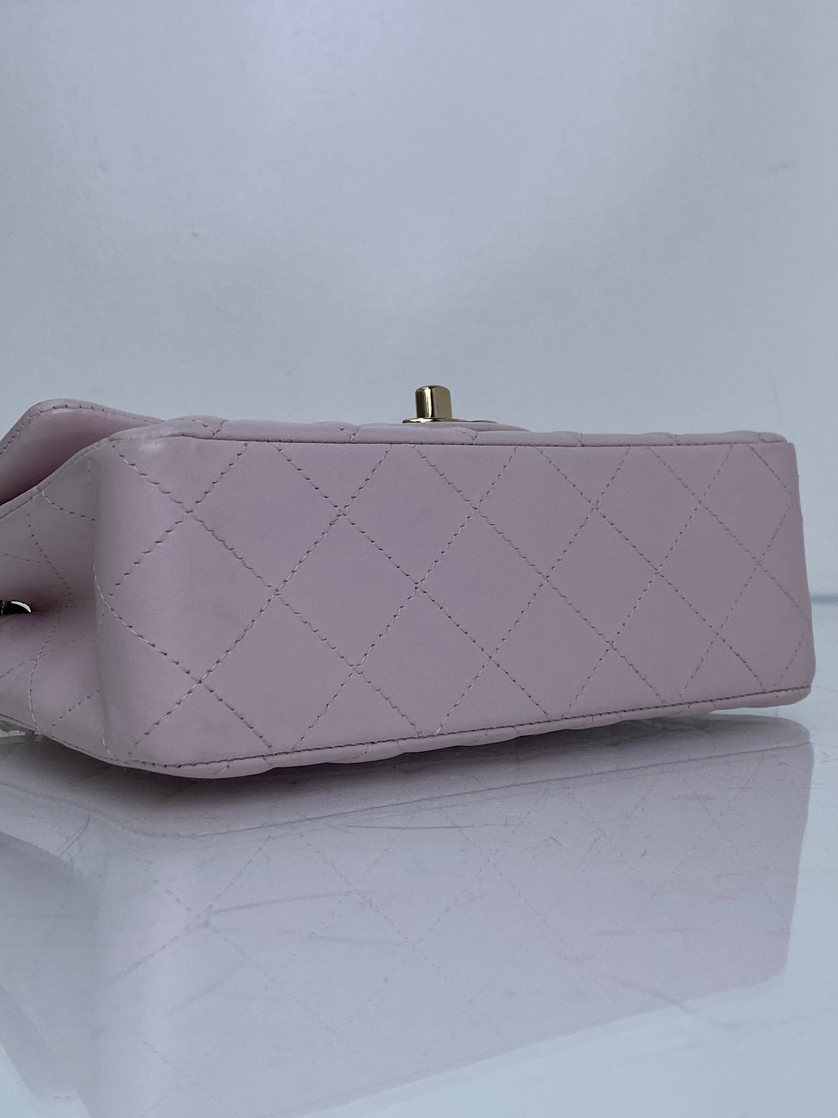 Chanel Light Pink Quilted Lambskin Mini Classic Flap Bag GHW #23