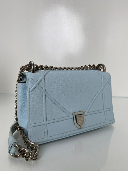 Christian Dior Light Blue Diorama Bag SHW