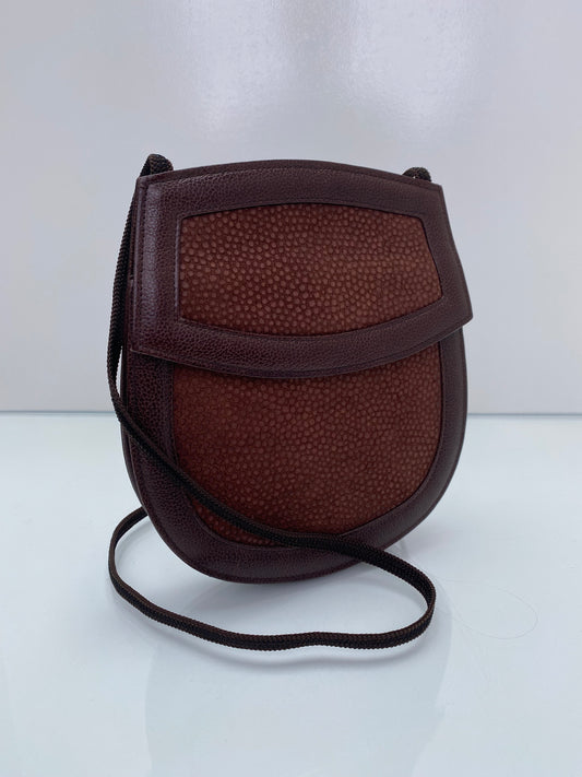 Saint Laurent Brown Leather Crossbody Bag