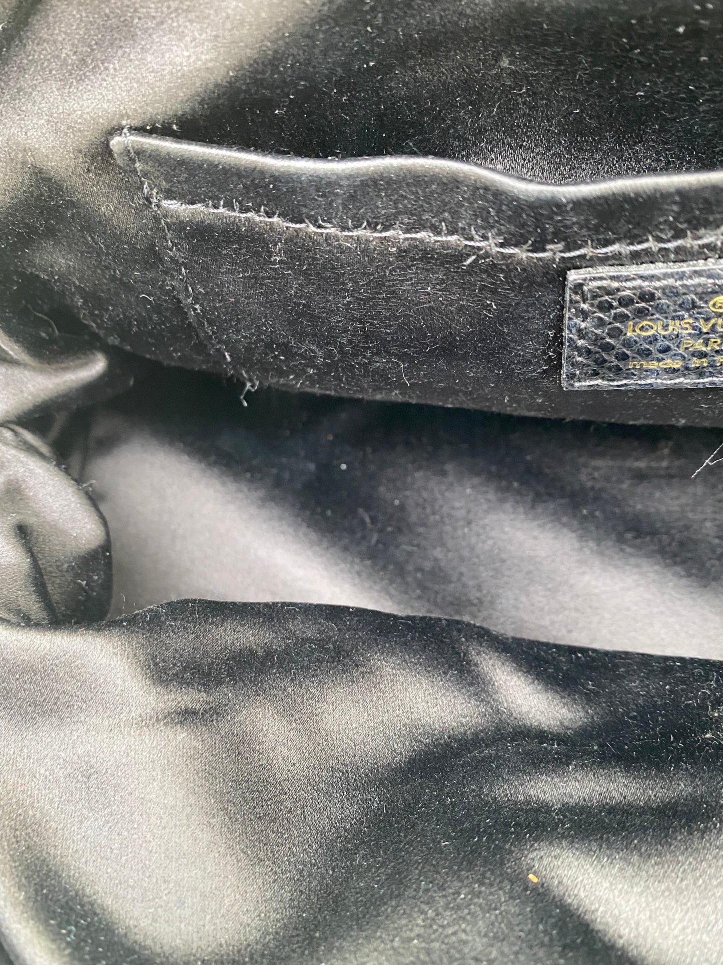 Louis Vuitton Vintage Black Denim, Fur, & Exotic Demi - Lune Bag TTHW