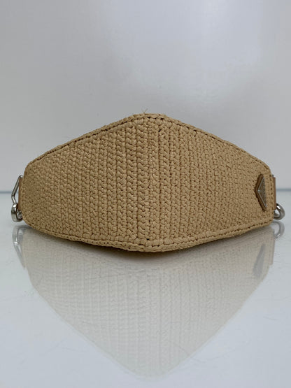 Prada Tan Raffia Logo Triangle Bag SHW