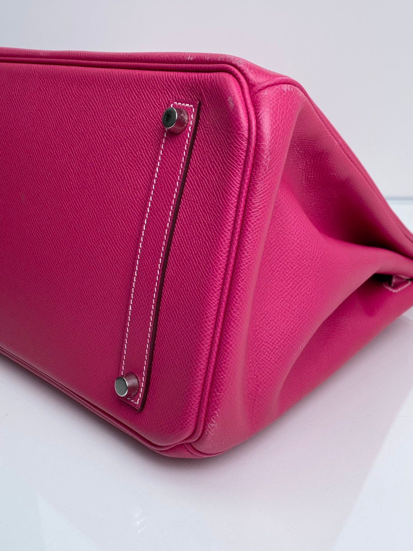 Hermes Birkin 35 Rose Tyrien Candy PHW #N