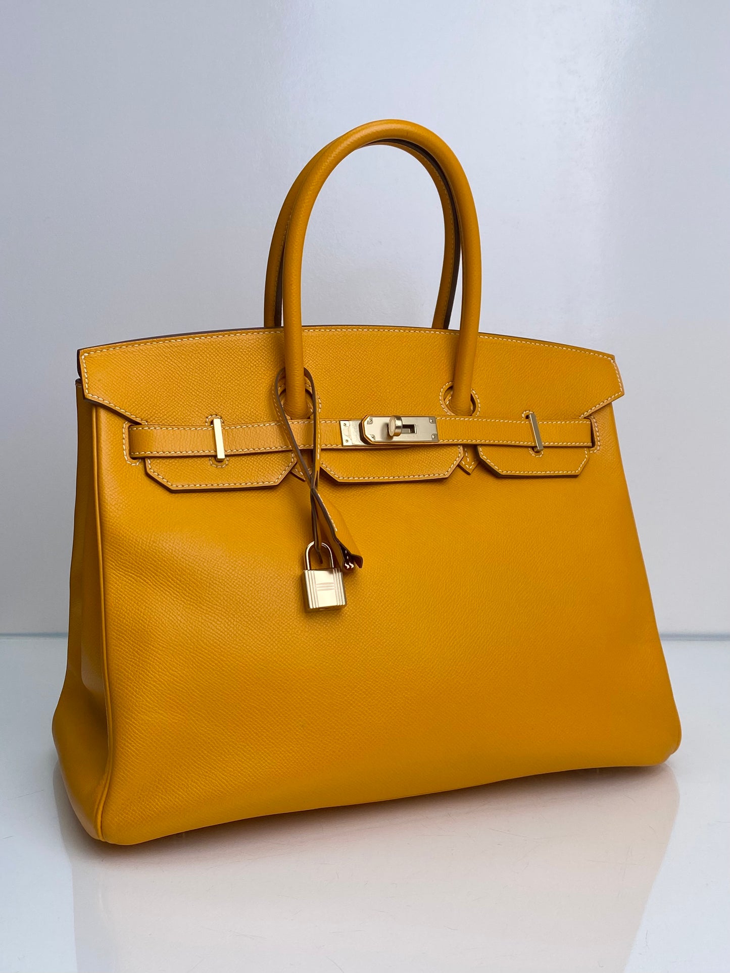Hermes Birkin 35 Jaune Epsom GHW #P Square