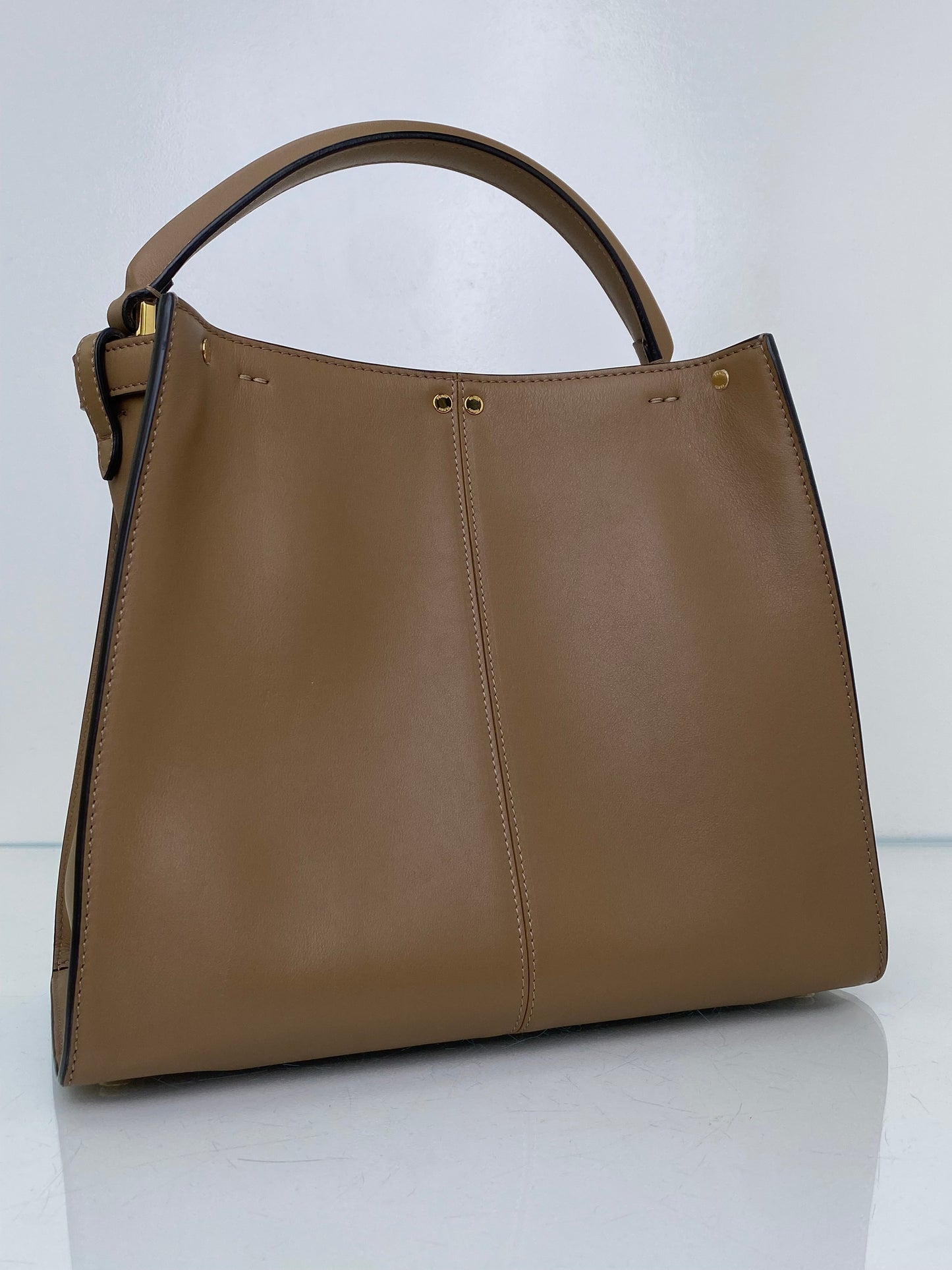Fendi Taupe Peekaboo X-Lite Bag GHW