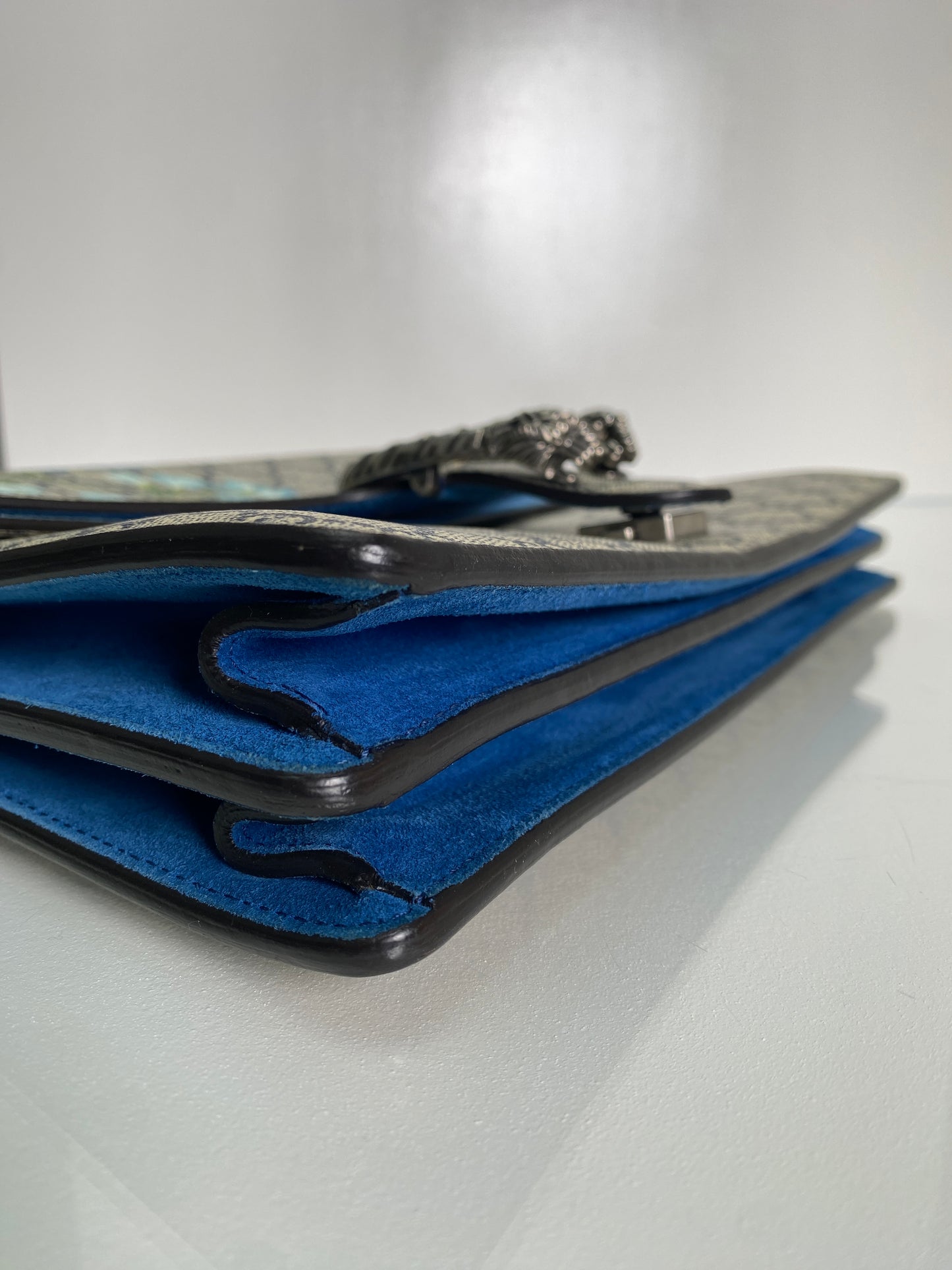 Gucci Blue Floral Supreme Dionysus Bag SHW