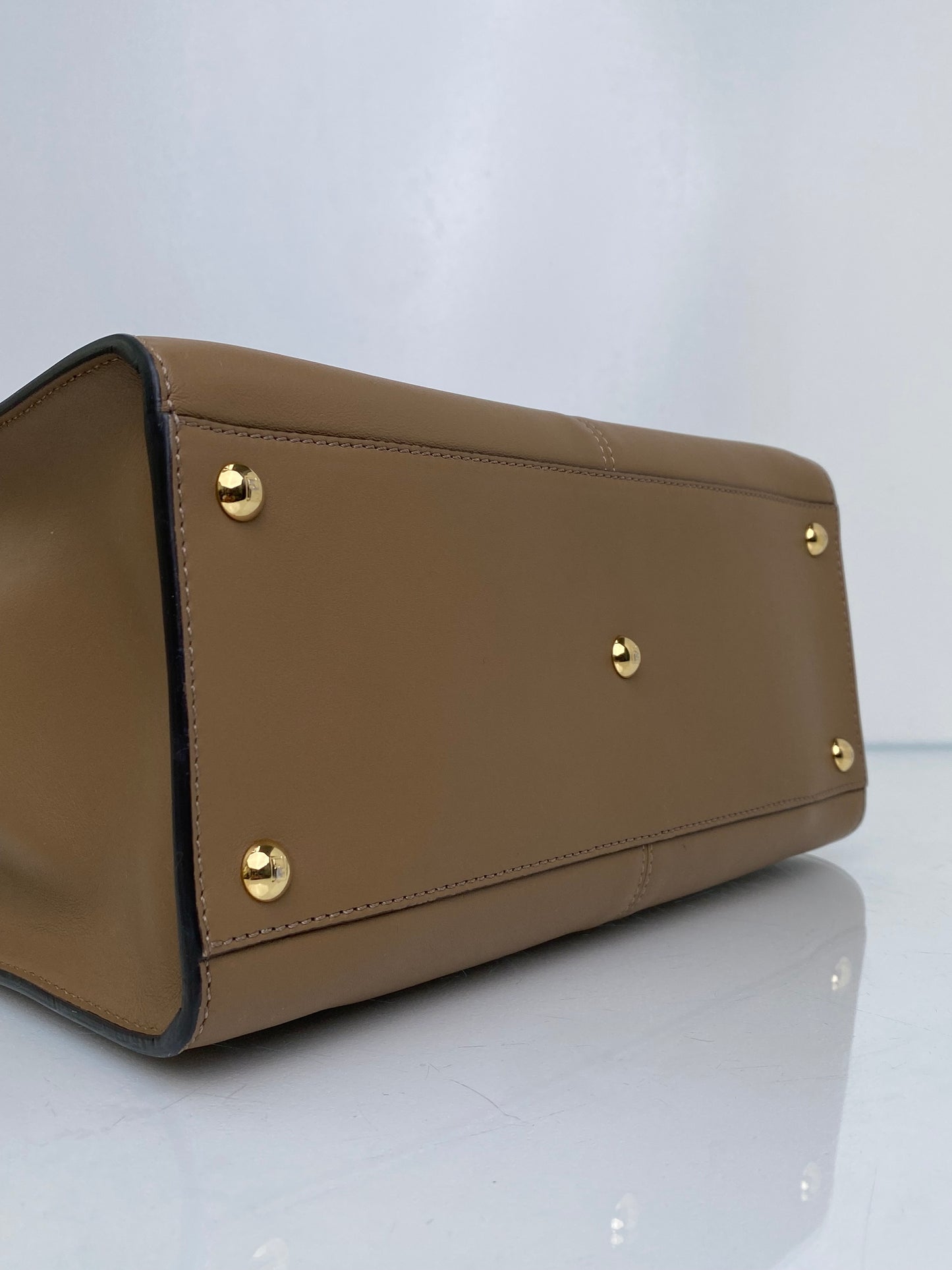 Fendi Taupe Peekaboo X-Lite Bag GHW