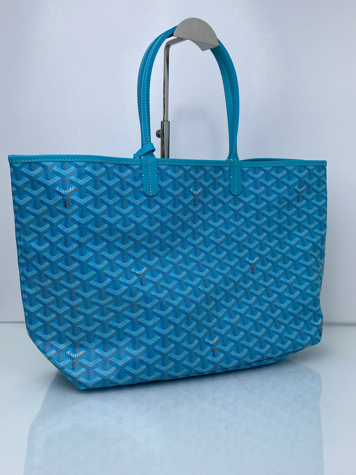 Goyard Turquoise / Pink Butterfly St. Louis PM Tote Bag
