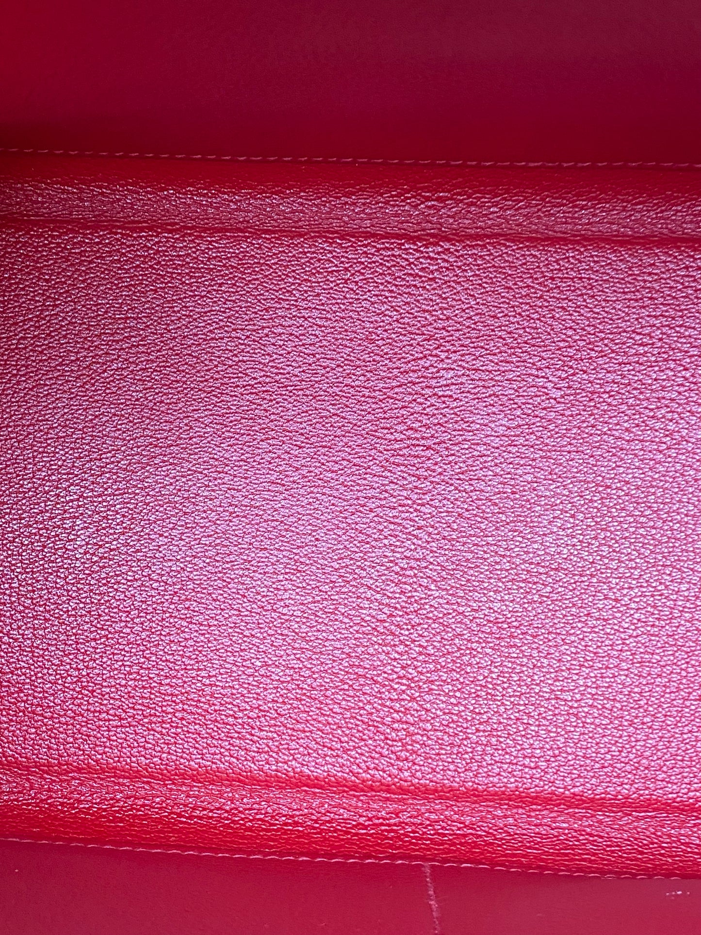 Hermes Kelly 32 Rouge Casaque Togo Retourne PHW w / Canvas Strap #P