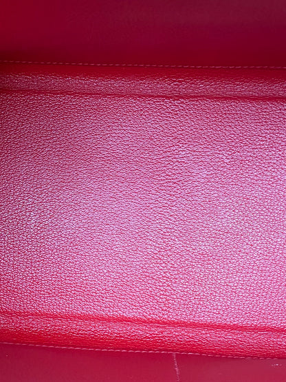 Hermes Kelly 32 Rouge Casaque Togo Retourne PHW w / Canvas Strap #P